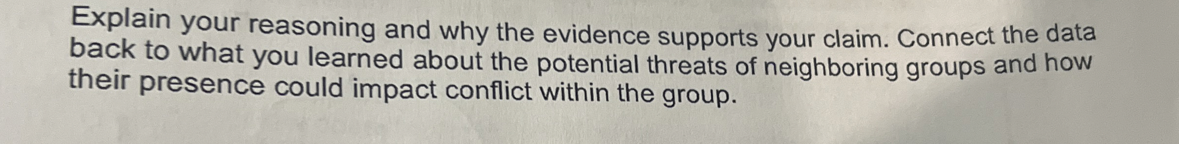 Solved Explain your reasoning and why the evidence supports | Chegg.com
