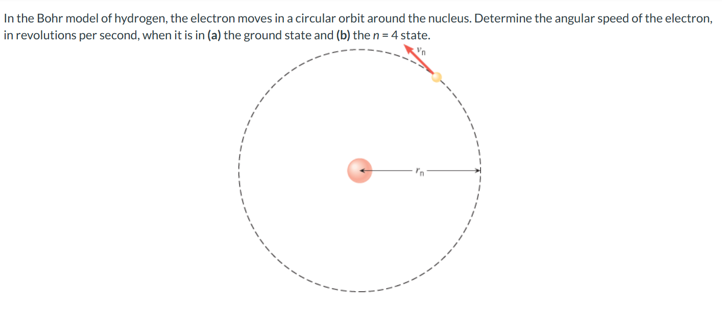 Solved In the Bohr model of hydrogen, the electron moves in | Chegg.com