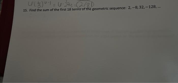 find the sum of the first 8 terms of the geometric sequence