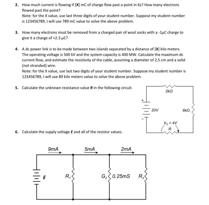 Solved 2. How much current is flowing if [X]mC of charge | Chegg.com