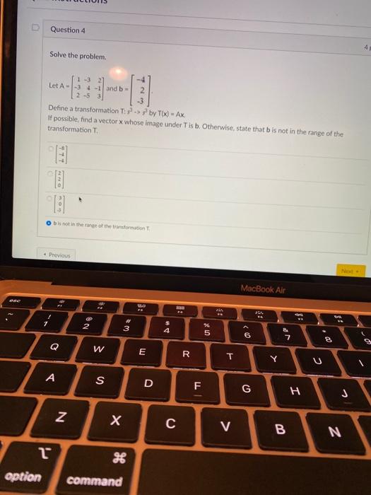 Solved Question 4 4 Solve The Problem Let A-1-3 4-1 And B | Chegg.com