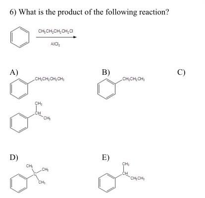 Solved 6) What is the product of the following reaction? CH, | Chegg.com