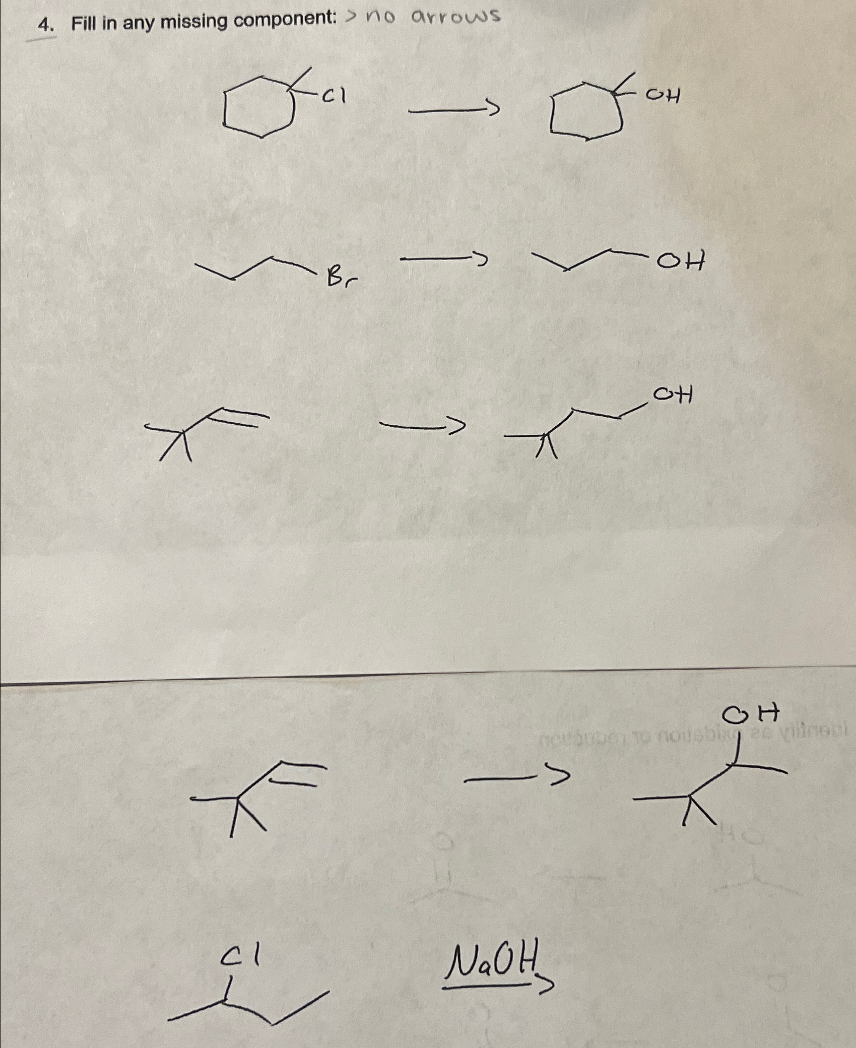 Fill in any missing component: Please answer in full | Chegg.com