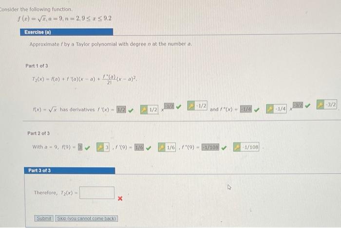 Solved Consider The Following Function