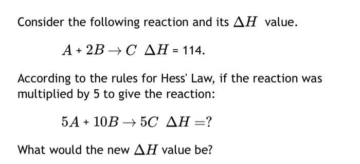 Solved Consider the following reaction and its ΔH value. | Chegg.com