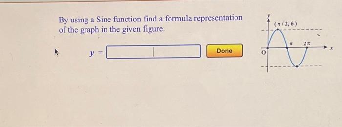 Solved By using a Sine function find a formula | Chegg.com