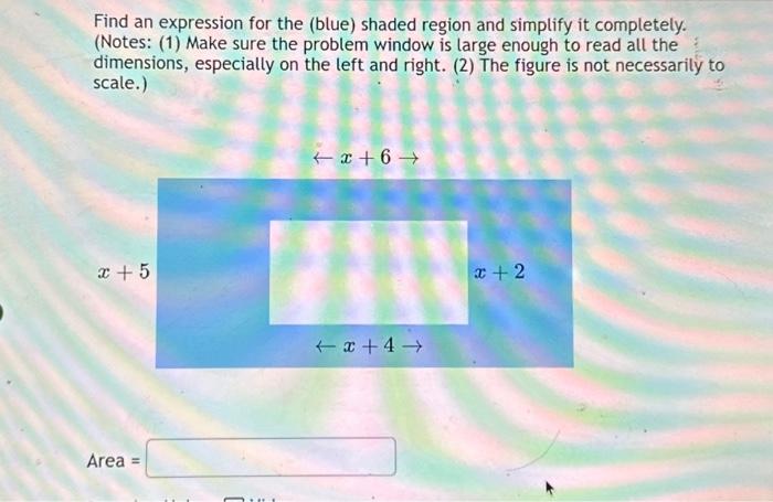 Solved Find an expression for the (blue) shaded region and | Chegg.com