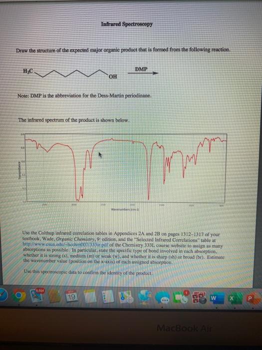 Solved Infrared Spectroscopy Draw the structure of the | Chegg.com