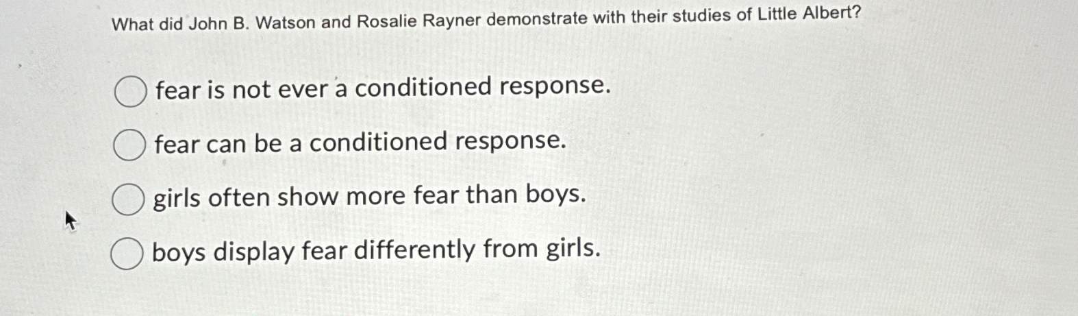 What Did John B Watson And Rosalie Rayner Demonstrate With Their Studies Of Little Albert: Unveiling Fear Conditioning