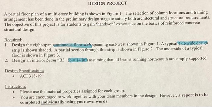 please design the slab and the interior beam. Solve | Chegg.com