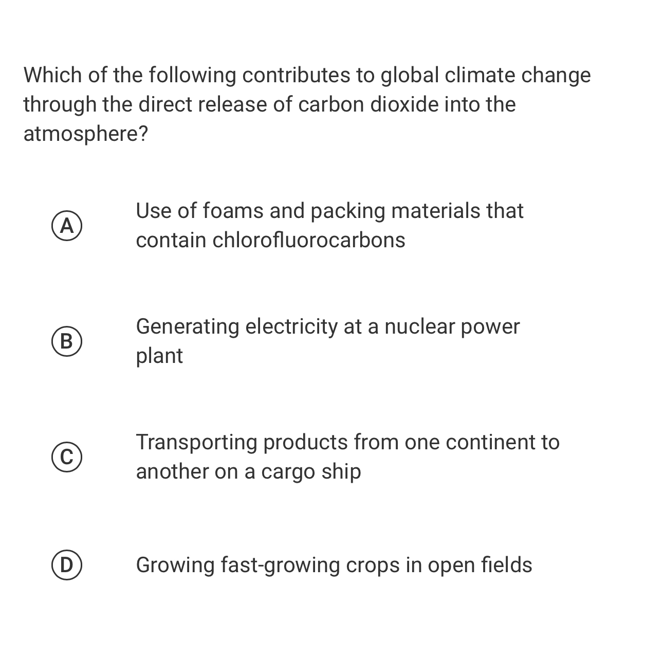 Solved Which of the following contributes to global climate | Chegg.com