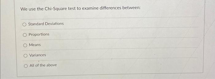 Solved We Use The Chi-Square Test To Examine Differences | Chegg.com