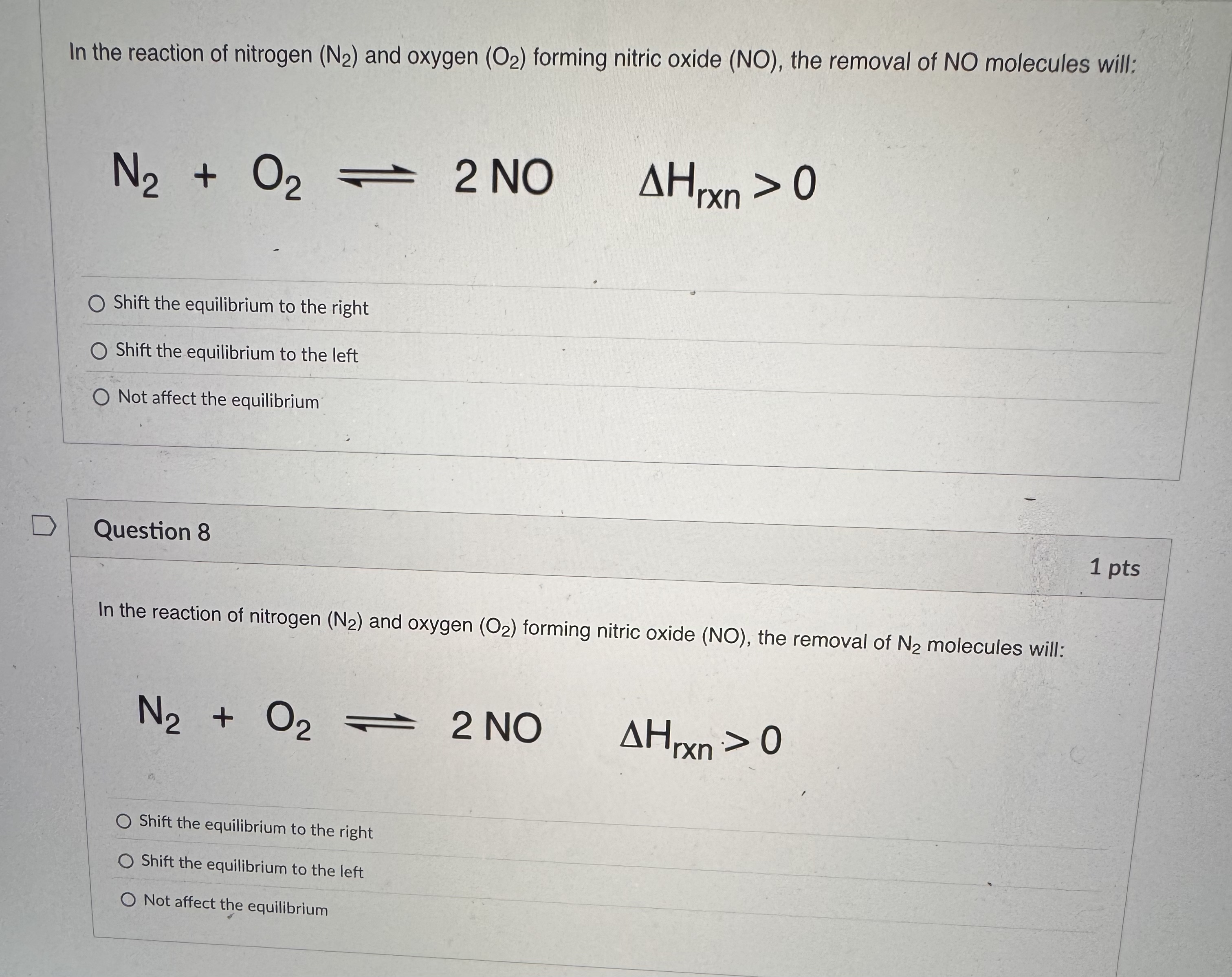 Solved In the reaction of nitrogen (N2) ﻿and oxygen (O2) | Chegg.com