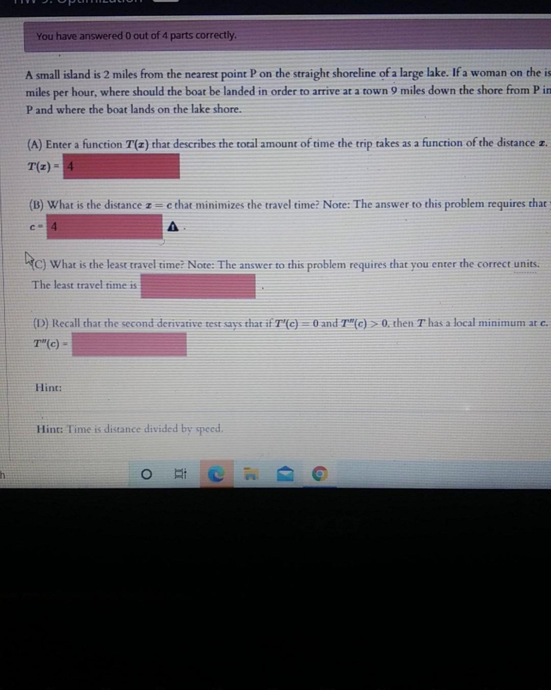 Solved You have answered 0 out of 4 parts correctly. A small | Chegg.com