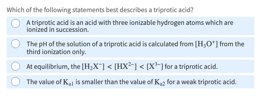 Which One Of The Following Is A Triprotic Acid