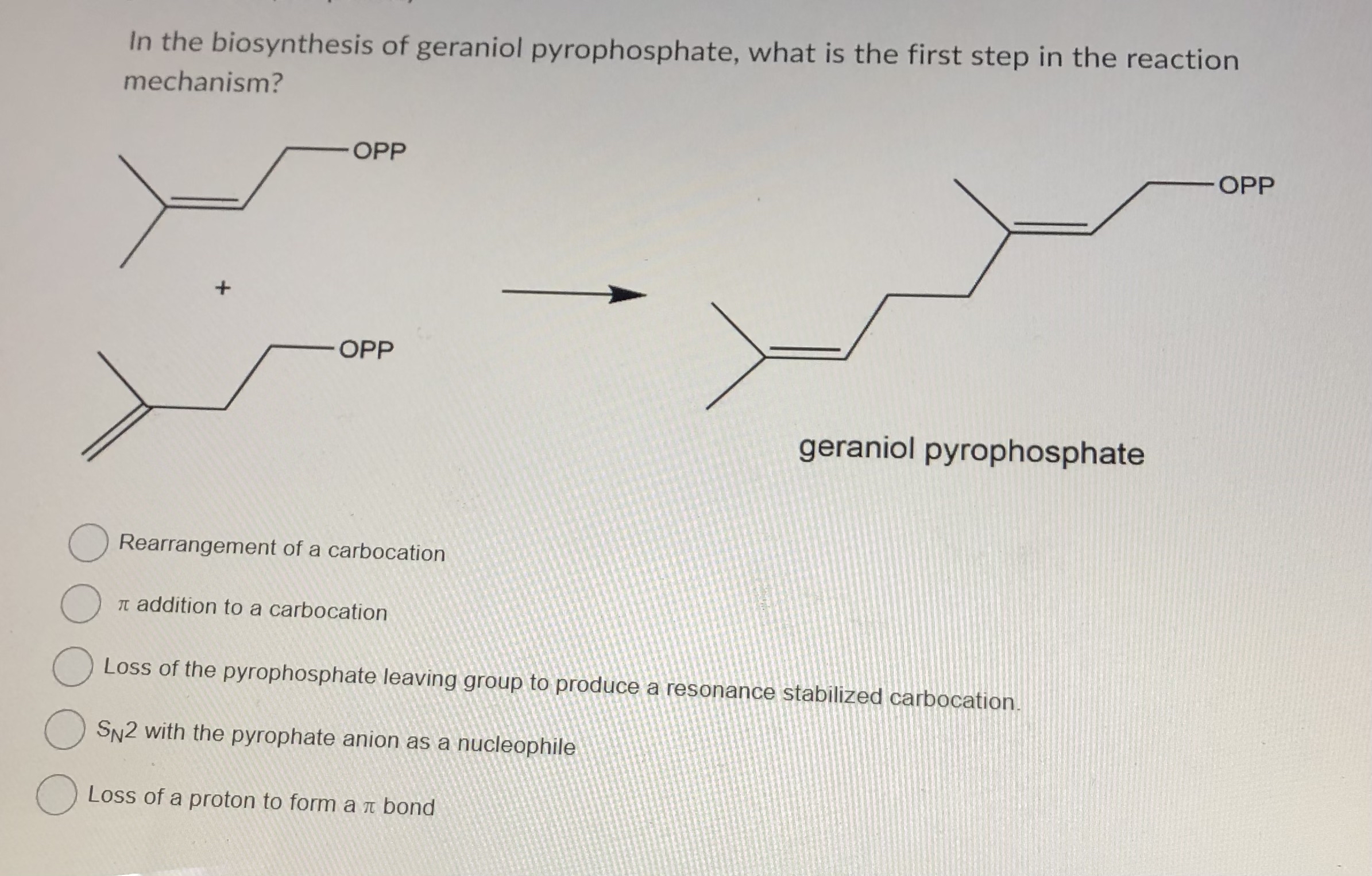 Solved In the biosynthesis of geraniol pyrophosphate, what | Chegg.com