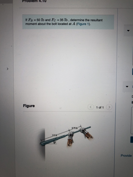 Solved Problem If FB = 50 lb and Fc = 35 lb, determine the | Chegg.com
