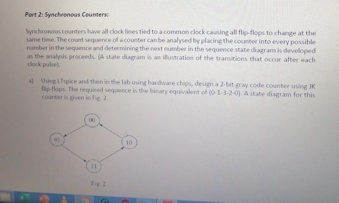 Solved Procedure: Part 1: Synchronous Sequential Circuits: | Chegg.com