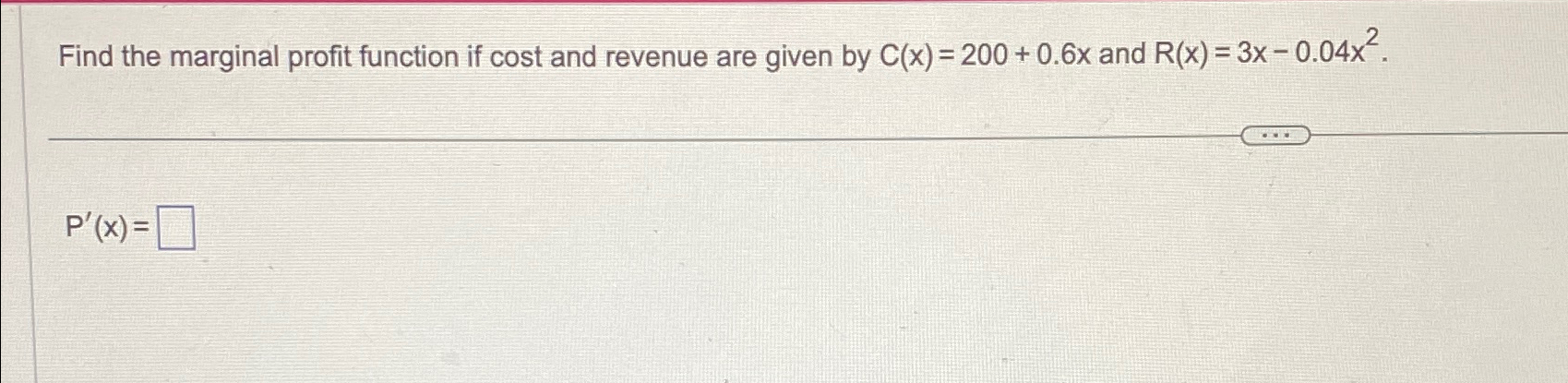 Solved Find the marginal profit function if cost and revenue | Chegg.com