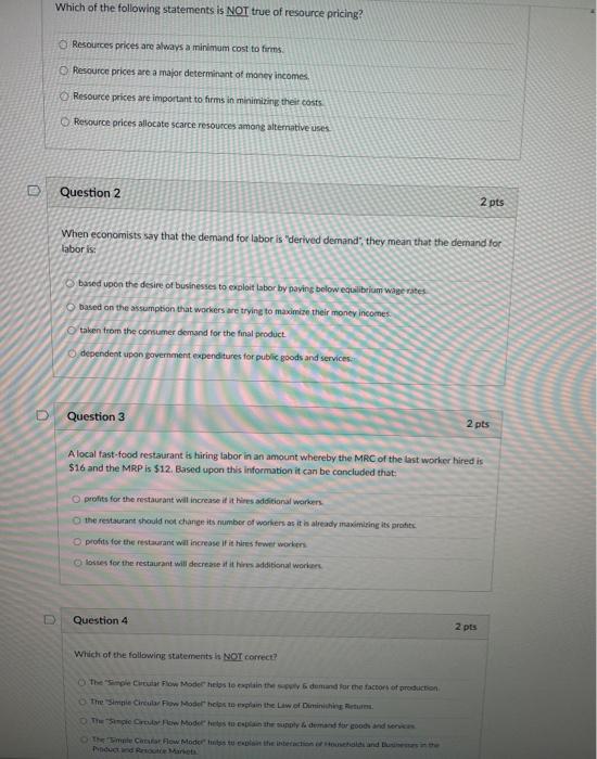 Solved Which of the following statements is NOT true of | Chegg.com