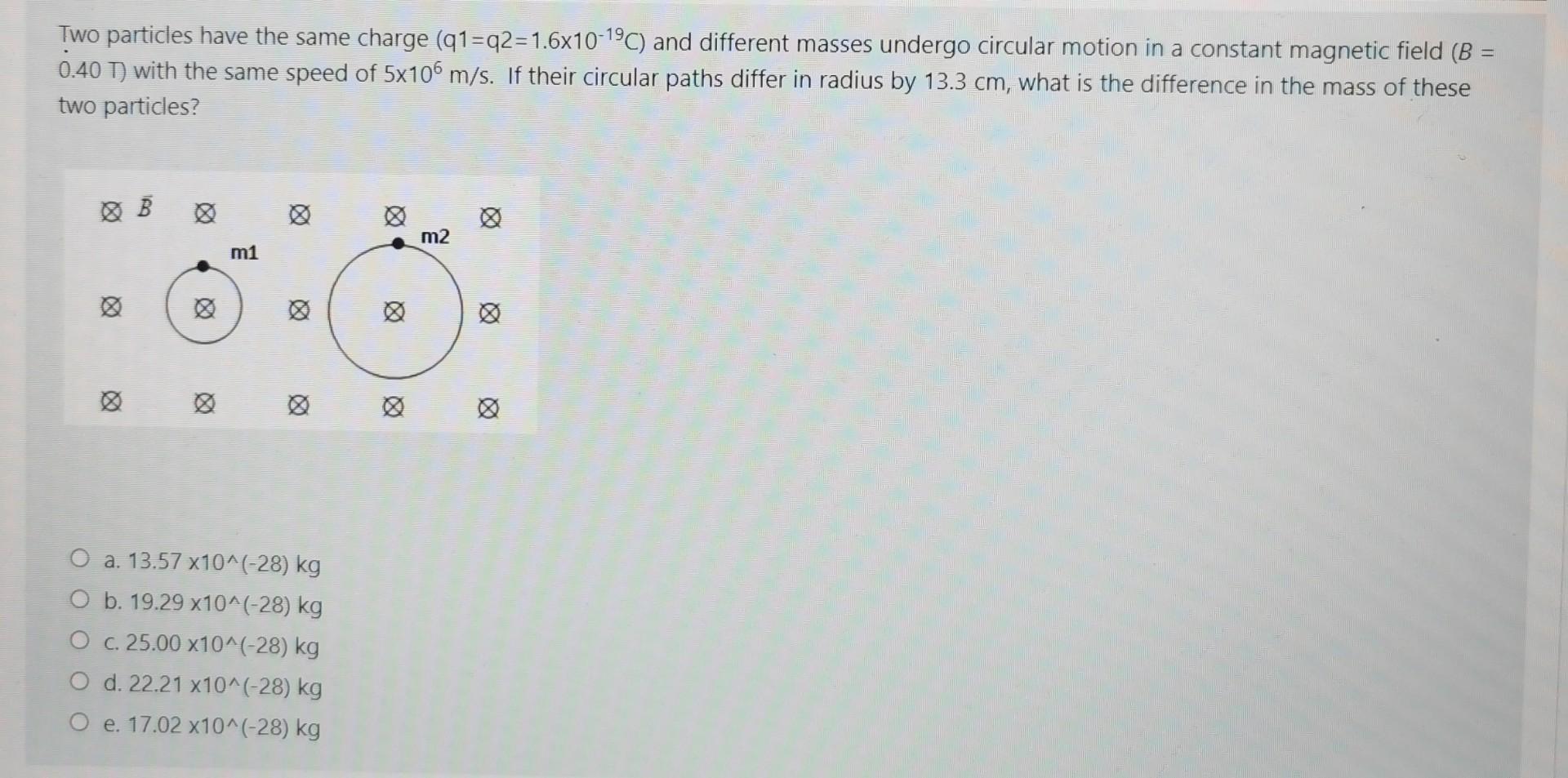 Solved Two particles have the same charge (q1=q2=1.6x10-19C) | Chegg.com