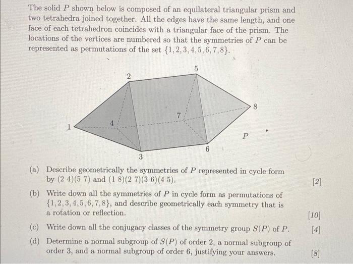 Solved The solid P shown below is composed of an equilateral | Chegg.com