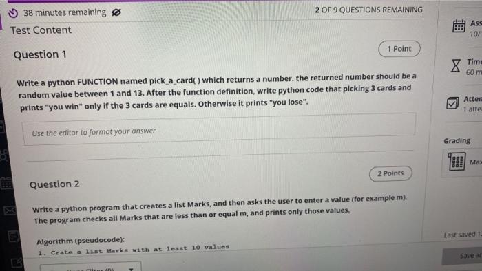 Solved Write a python FUNCTION named pick_a_card() which | Chegg.com