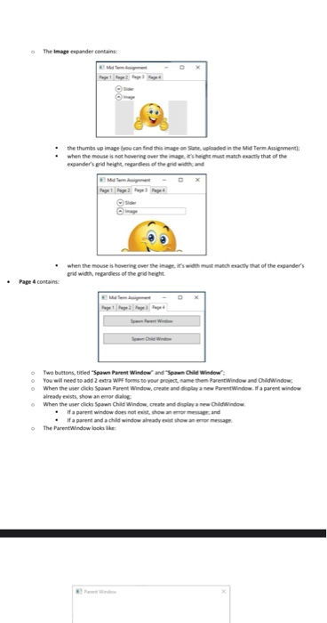 Create a WPF application in Visual Studio, with the | Chegg.com