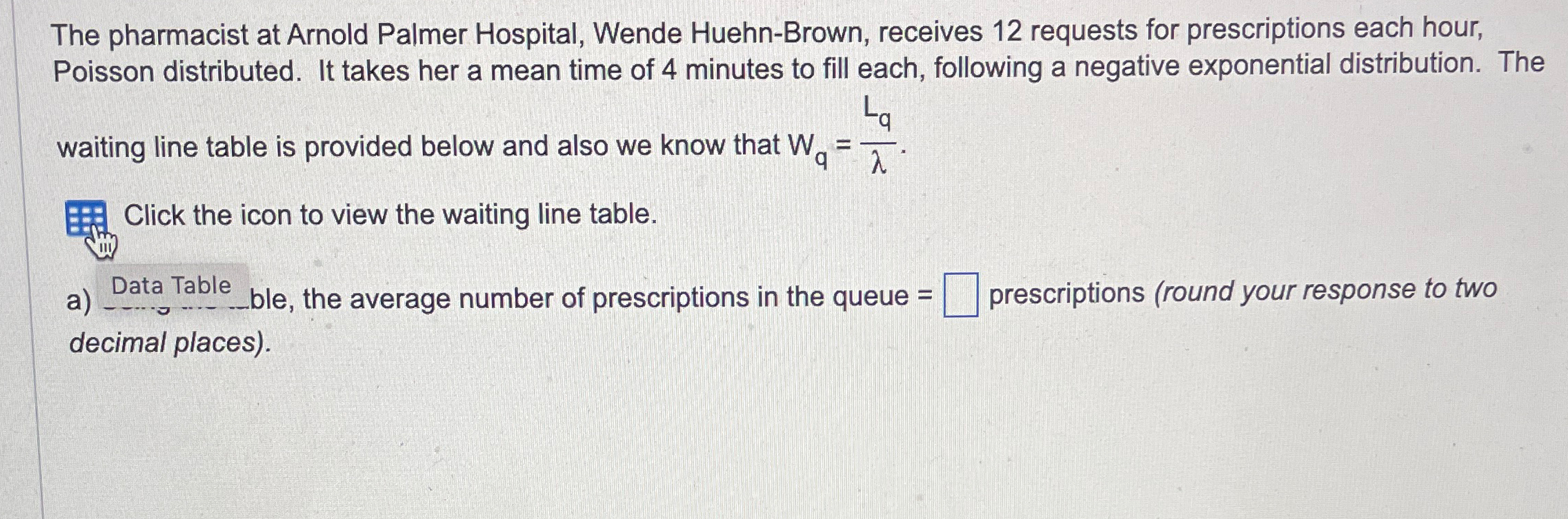 Solved The pharmacist at Arnold Palmer Hospital, Wende