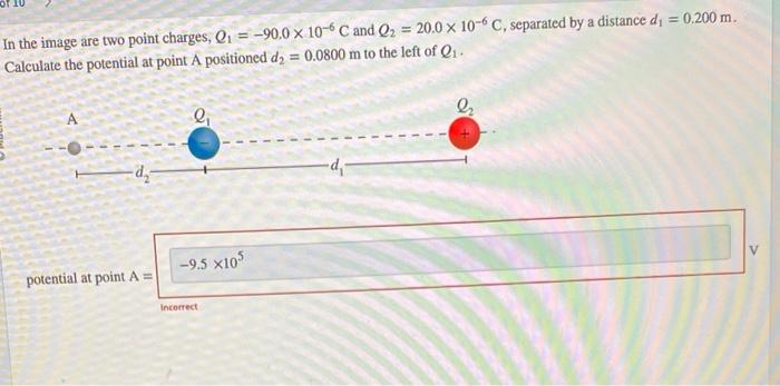 Solved In The Image Are Two Point Charges Q1−900×10−6c 7922