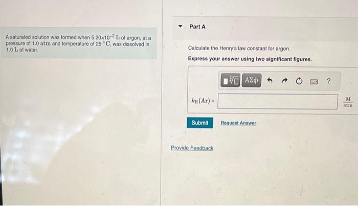 Solved A saturated solution was formed when 5.20×10−2 L of | Chegg.com