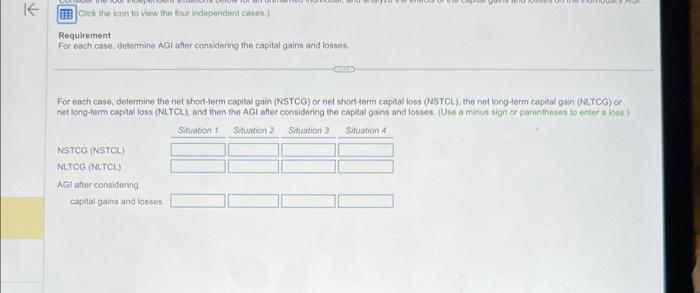 Solved Requirement For Each Case Dotemine Agi Atter Chegg Com