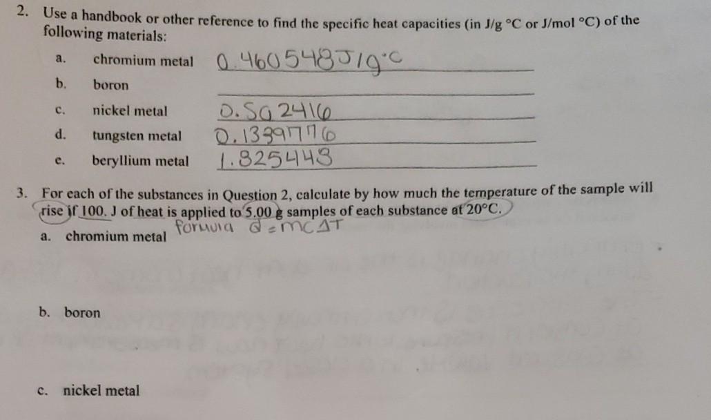 Solved 2. Use a handbook or other reference to find the | Chegg.com