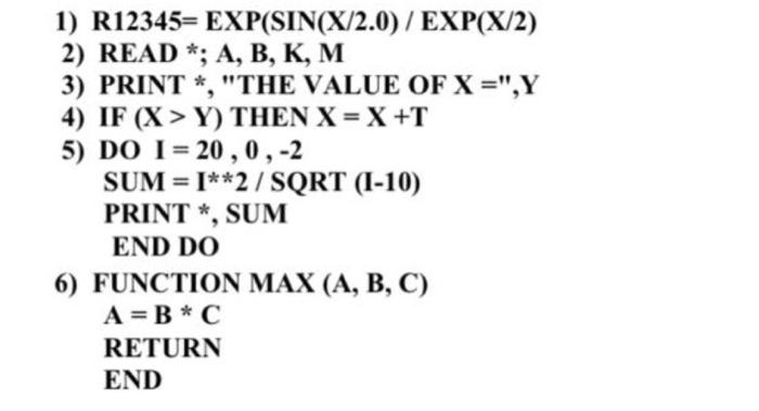 Solved specify error in this fortran code whether it was in | Chegg.com