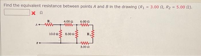 Solved Find The Equivalent Resistance Between Points A And B | Chegg.com