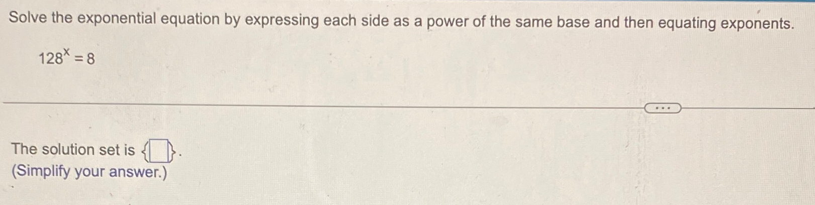 Solved Solve the exponential equation by expressing each | Chegg.com
