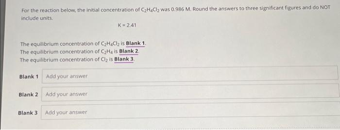 Solved For the reaction below, the initial concentration of | Chegg.com