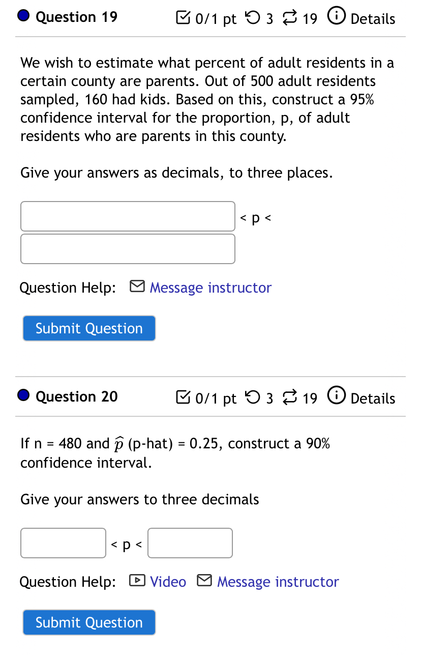 Solved Question 1901pt3⇄19(i) ﻿DetailsWe wish to estimate | Chegg.com