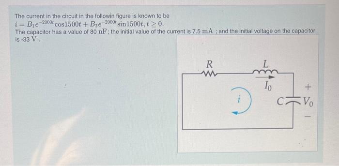 Solved The current in the circuit in the followin figure is | Chegg.com