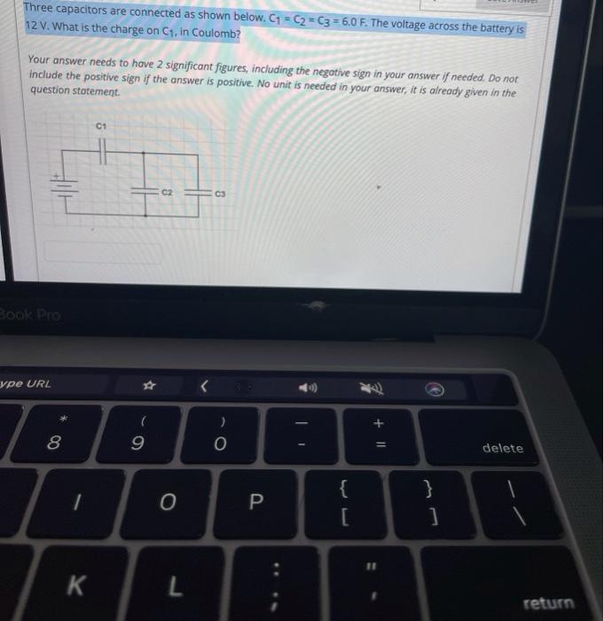 Solved Three Capacitors Are Connected As Shown Below. C1-C2 | Chegg.com