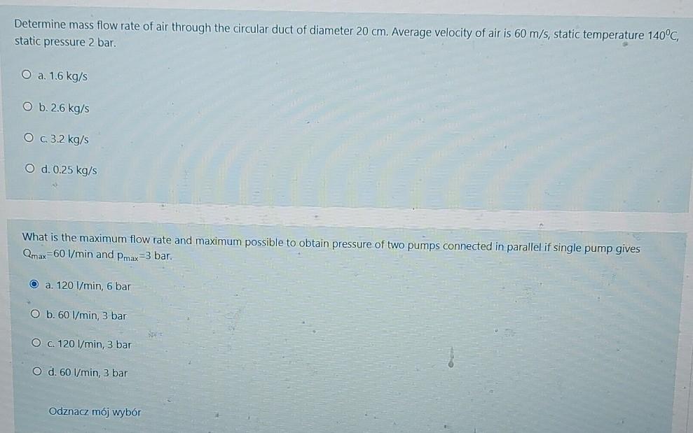 Solved Determine mass flow rate of air through the circular | Chegg.com