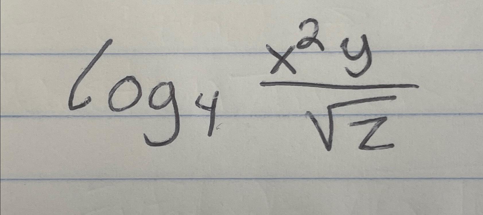 Solved log4x2yz2 | Chegg.com
