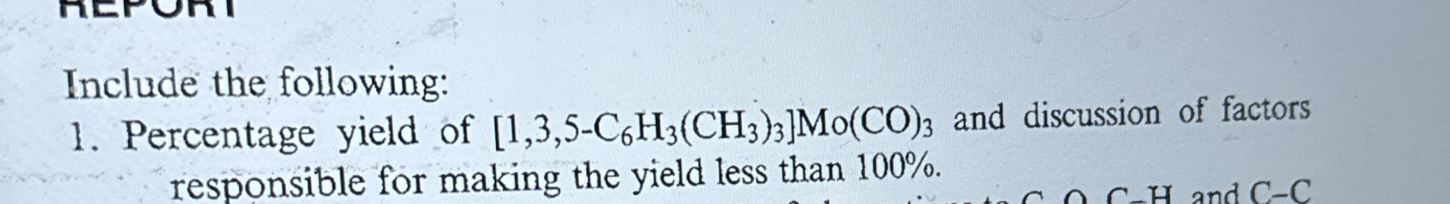 High Quality SOLUTION Include the following:Percentage yield of | Chegg.com
