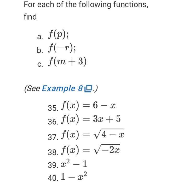 Solved For each of the following functions, find a. f(p); b.