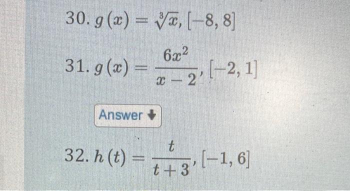 Solved Finding Extrema on a Closed Interval in Exercises 23, | Chegg.com