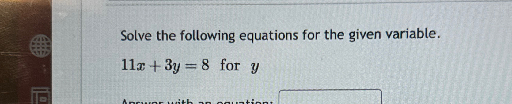 Solved Solve the following equations for the given | Chegg.com