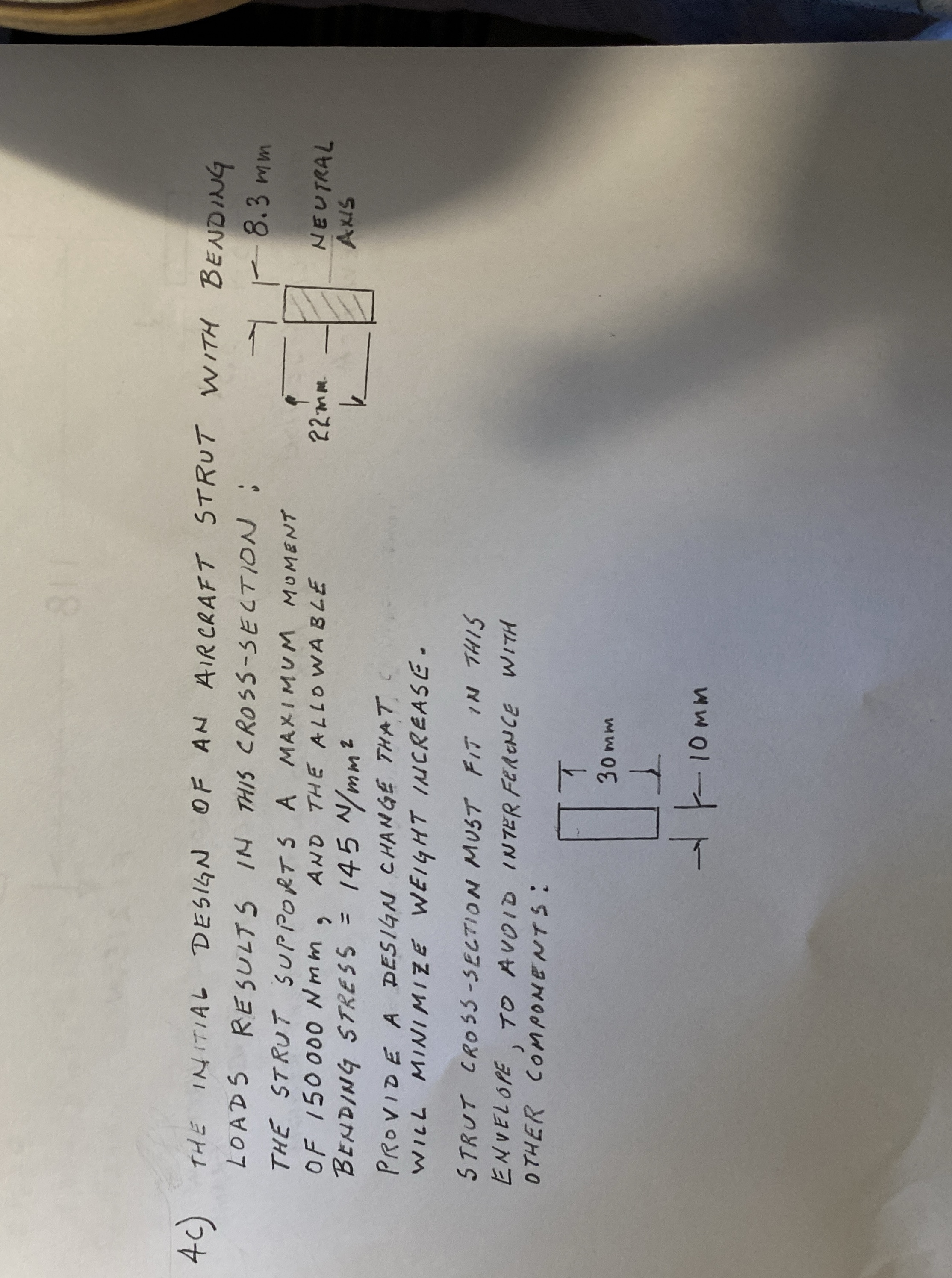4C) ﻿THE INITIAL DESIGN OF AN AIRCRAFT STRUT WITH | Chegg.com
