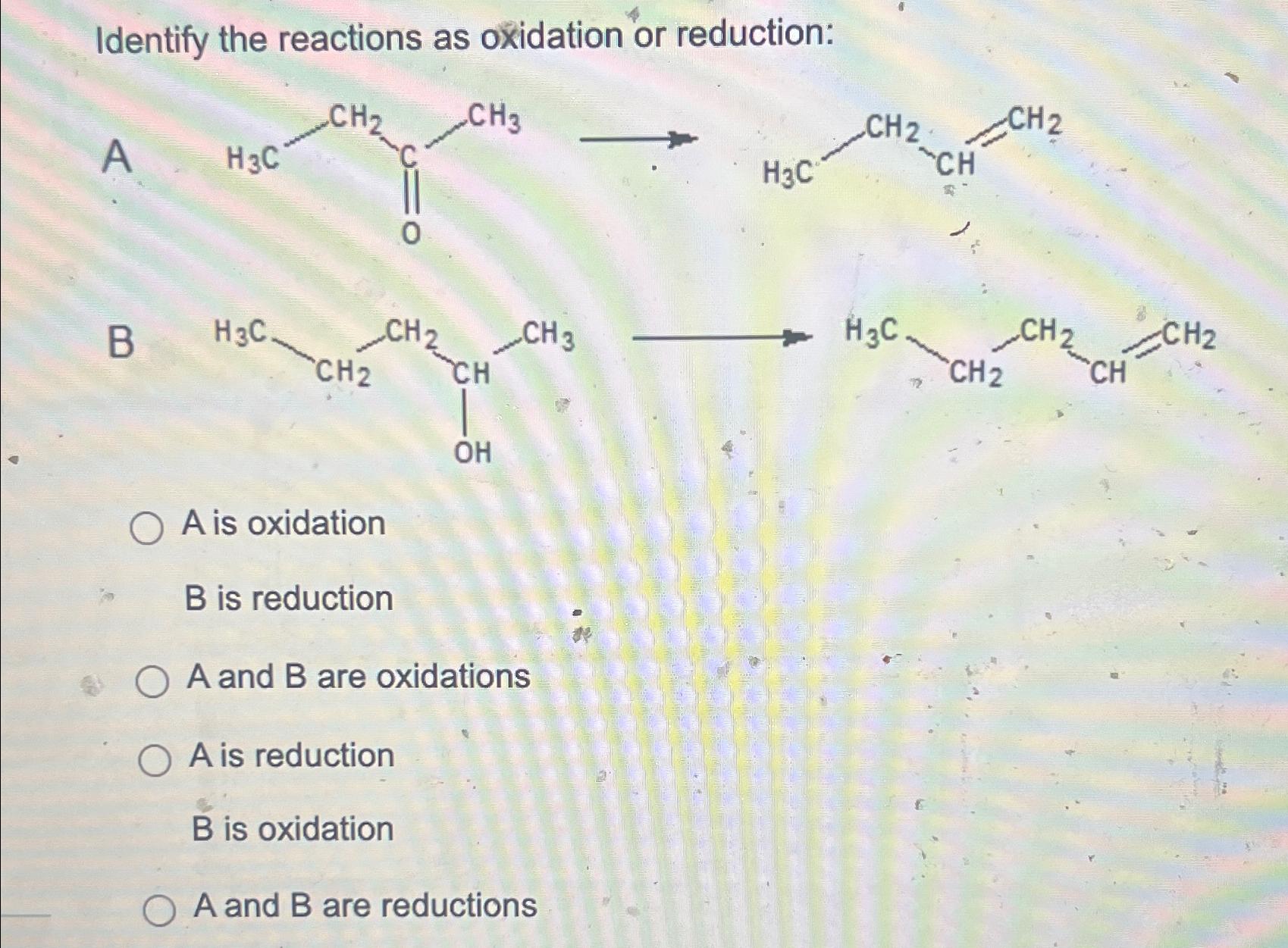 Identify The Reactions As Oxidation Or | Chegg.com