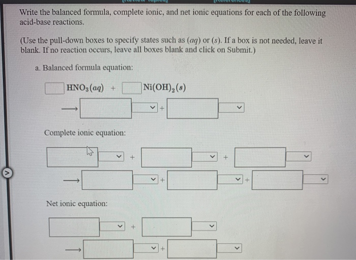Solved Write the balanced formula, complete ionic, and net | Chegg.com