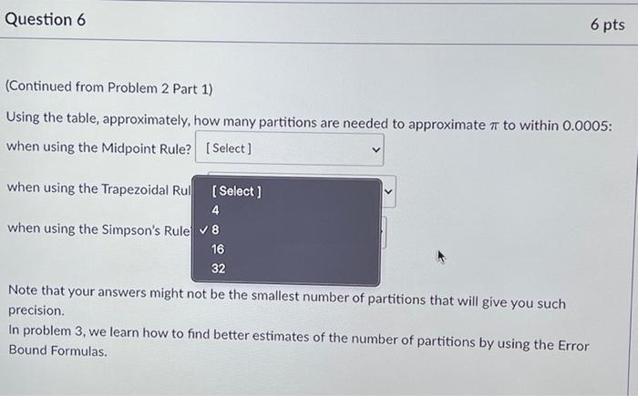 Solved Question 6 6 Pts Continued From Problem 2 Part 1 Chegg